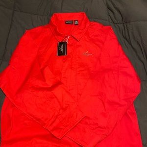 Vintage  Red polyester lounge jacket